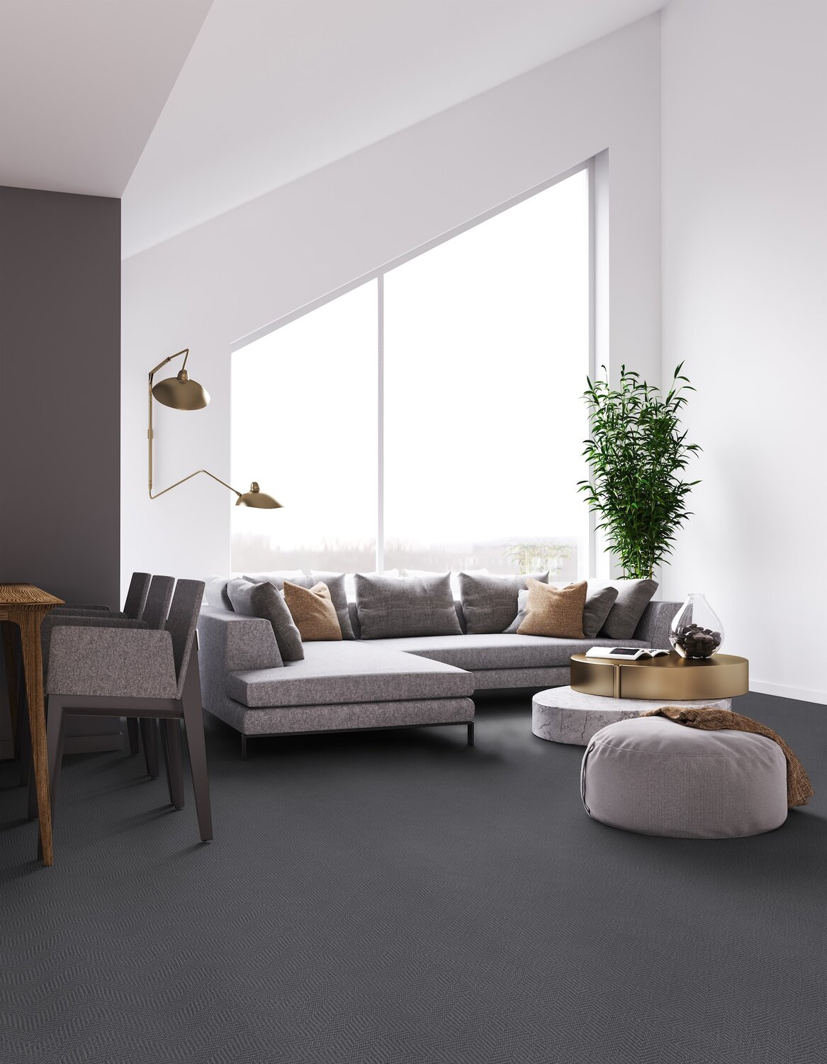 2208 - Sisal black livingroom-lpr
